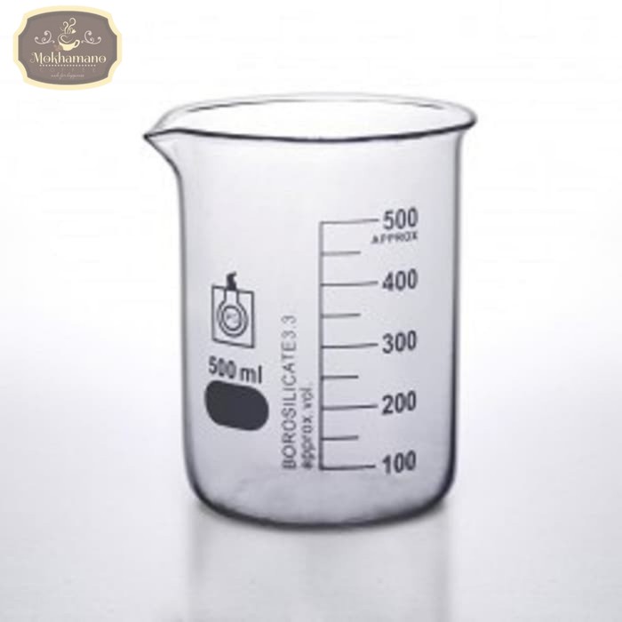 RB SUJI Beaker Glass - Mengukur Essential Oil Mikrobiologi Kimia 500 ml