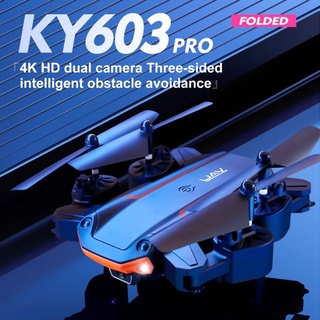 Rc Drone KY603 Pro Drone 4K Dual Camera Mini Drone Sensor Anti nabrak