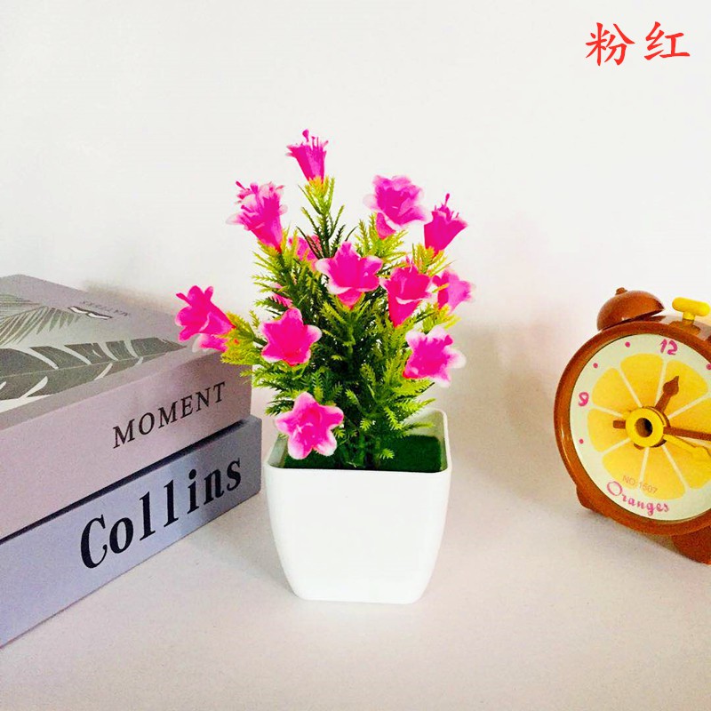 JM Pot Bunga Plastik / Tanaman Palsu / Bunga Hias Dekorasi Rumah Import Murah Jakarta COD PBP10-PINK