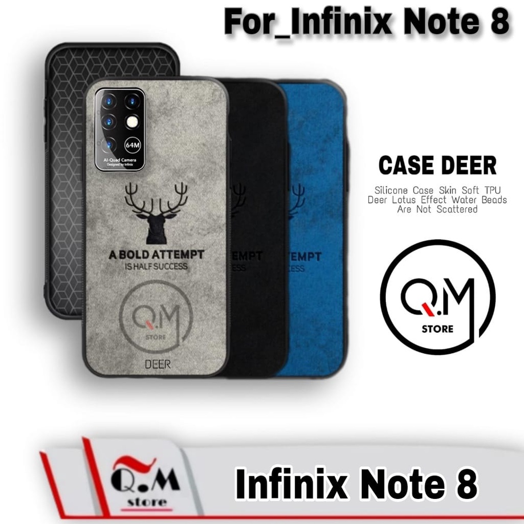 Soft Case Infinix Note 8 / Infinix Hot 8 Casing Deer Pelindung Back Cover