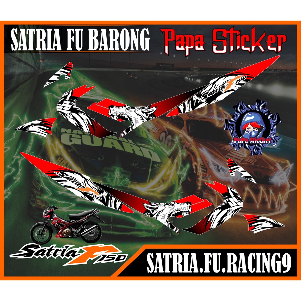 STRIPING SATRIA FU BARONG SUZUKI SATRIA FU BARONG STIKER LIST VARIASI RACING 09