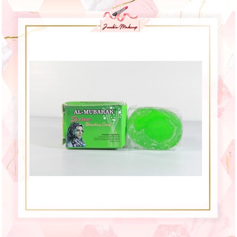 𝗝𝗨𝗡𝗞𝗜𝗘 𝗠𝗔𝗞𝗘𝗨𝗣 -Sabun Wajah Hijau Sabun Al-Mubarak Original | Sabun Pembersih Wajah