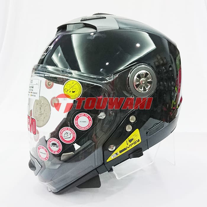 Helm Nolan N44 Classic Glossy black- model bisa diubah ubah terlaris