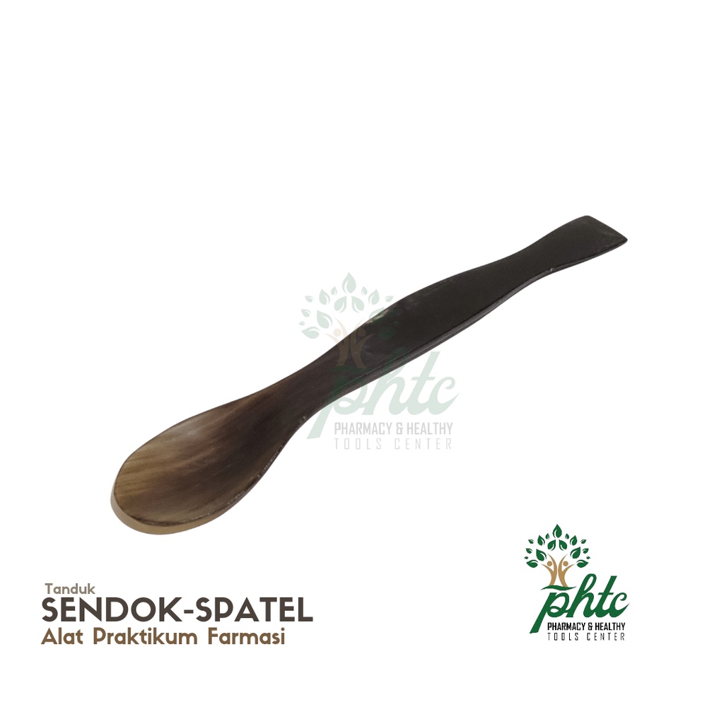 Sendok-Spatel Tanduk l Satu Sisi Sendok - Satu Sisi Pipih