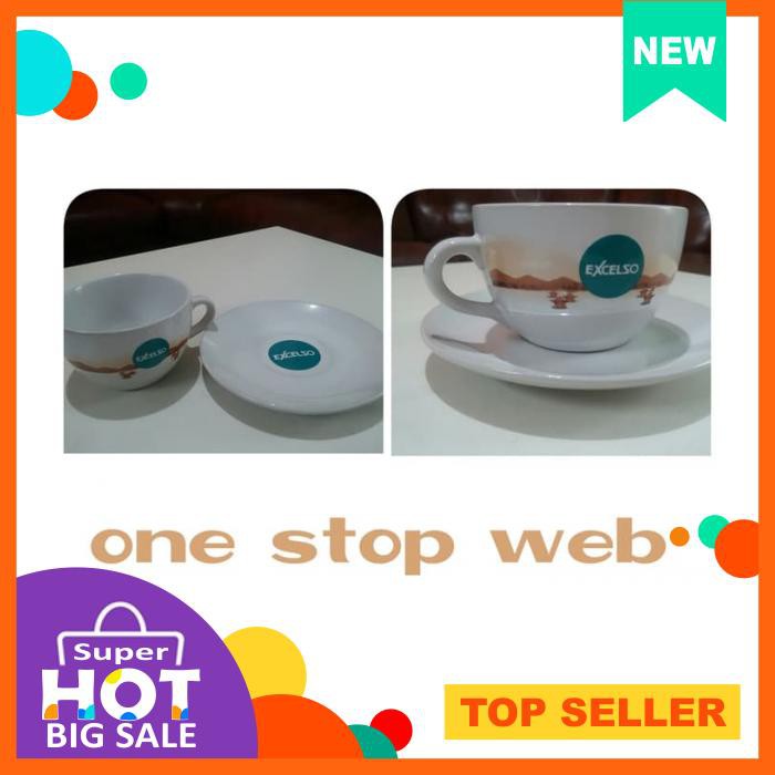 Original Cangkir Kopi Excelso Dan Tatakan Cappucino Cup & Saucer Set