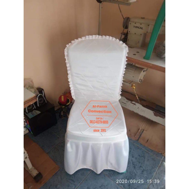 Cover kursi napoli plastik 209 putih polos