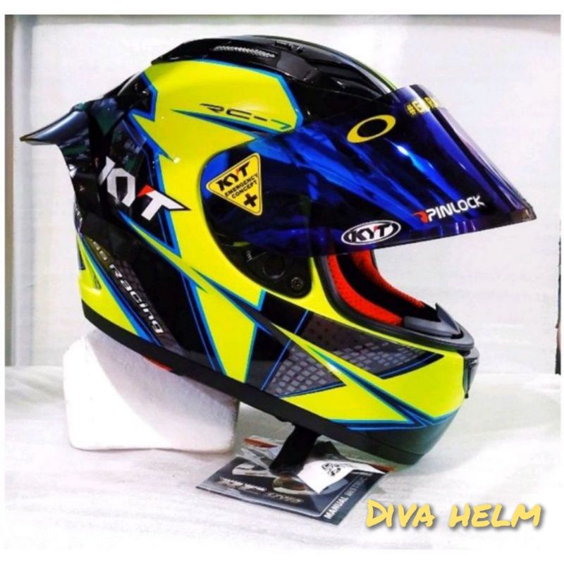 HELM KYT RC7#16 YELLOW PAKET GANTENG