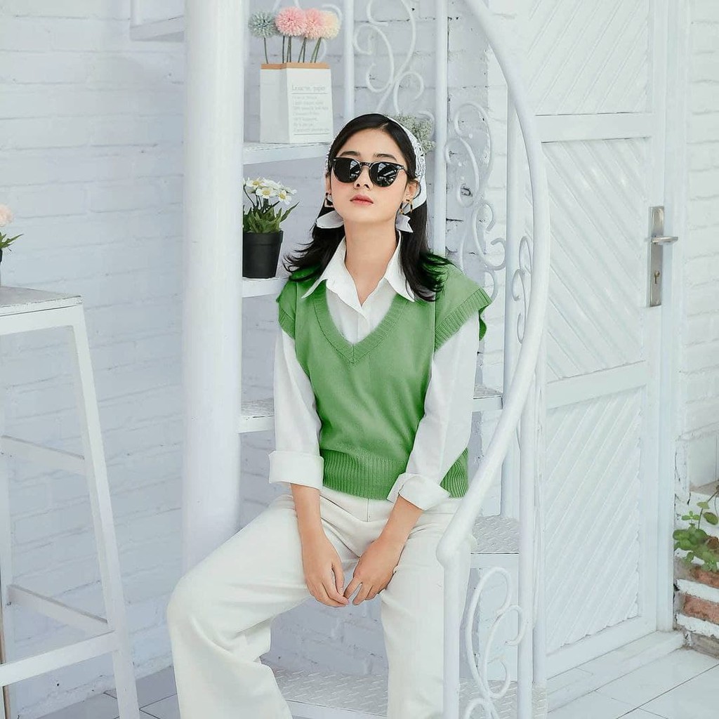 Nara Grosir - Crop Vest | Fashion Terkini | Sweater Termurah