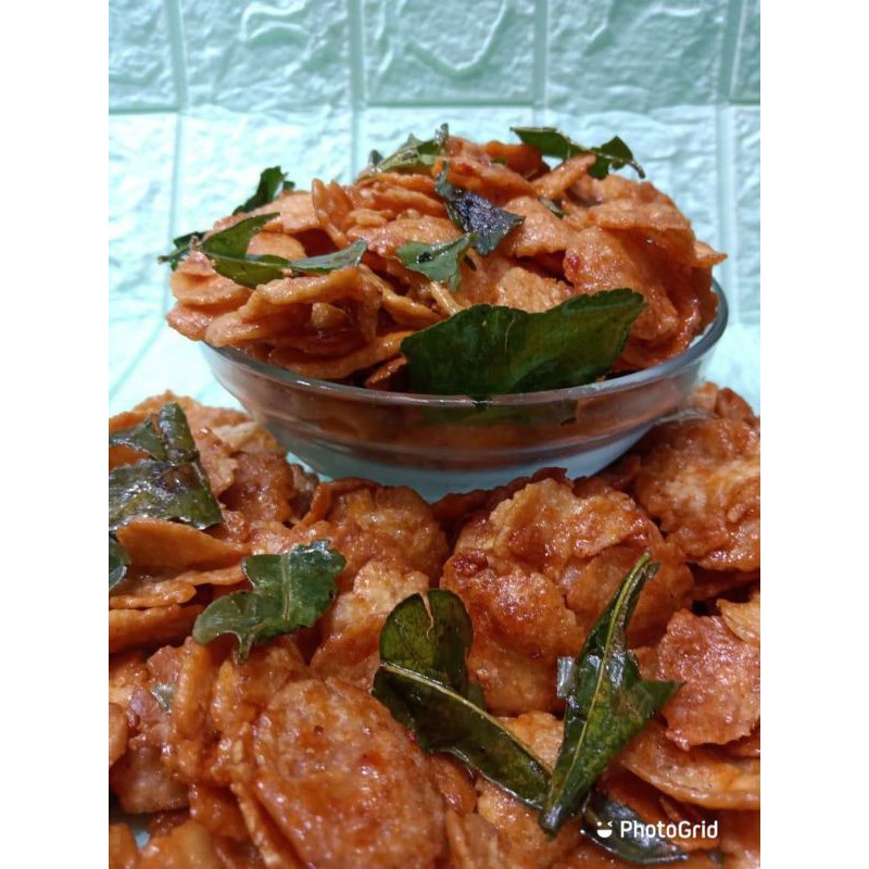 

emping thailand kecil pedas manis wangi daun jeruk berat 250gr