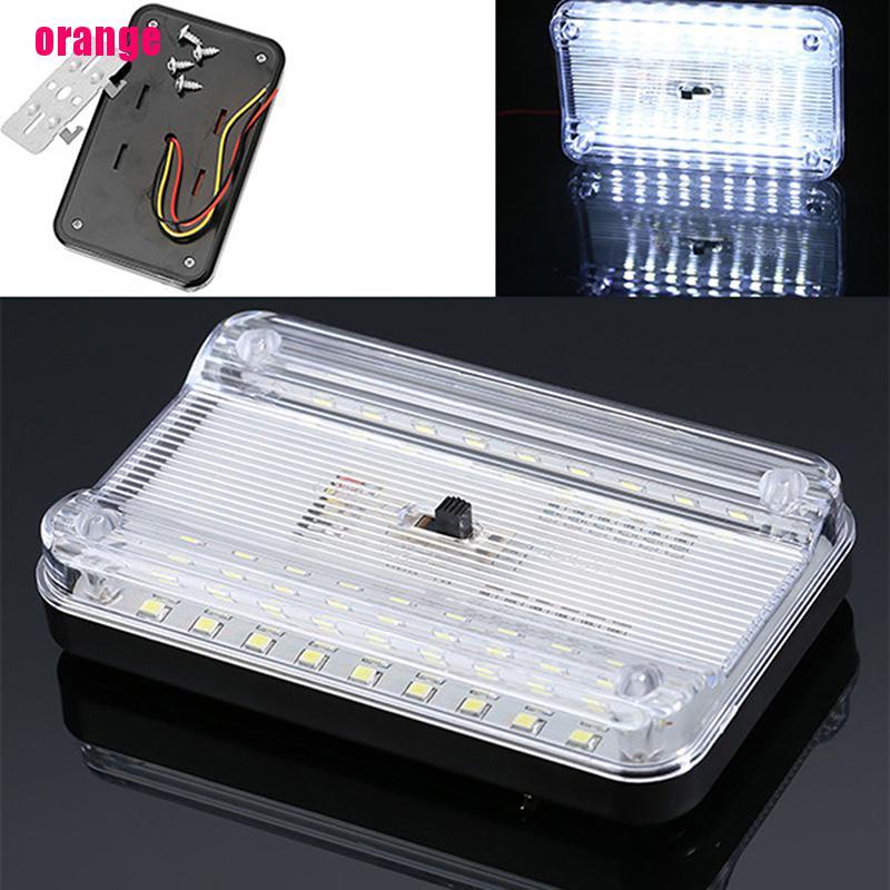 (Happy) Lampu Baca 36-led 12v Warna Putih Untuk Interior Atap Mobil