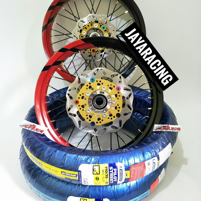 Velg custom 17 350 300 double disc ninja r ninja rr ban michelin