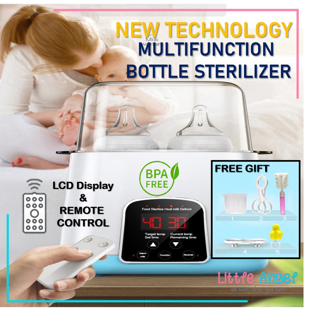 Botol Steril Multifungsi Penghangat Botol Susu Bayi LCD Display Remote Baby Bottle Sterilizer Warmer