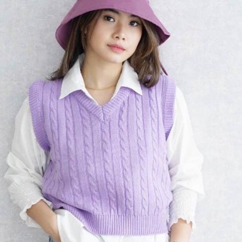 PERMIUM VEST ROMPI CABLE/BAJU WANITA PREMIUM/RAJUT TEBAL 7 GET OUTERWEAR BY GALLERAJ