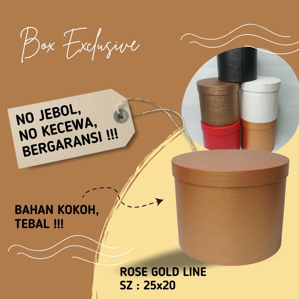 

BLOOM BOX BULAT / GIFT BOX FLOWER / ROUND BOX PREMIUM / BOX BUCKET BALON 25X20 BLO-GR-25.20
