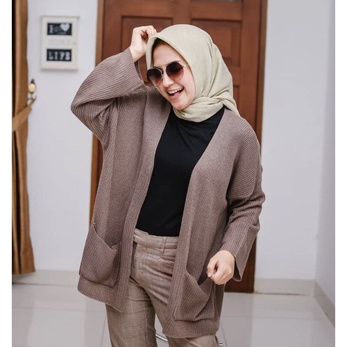 LOCCY CARDY RAJUT OVERSIZE JUMBO/LAVELLA OUTER CARDIGAN RAJUT WANITA OVERSIZE PREMIUM