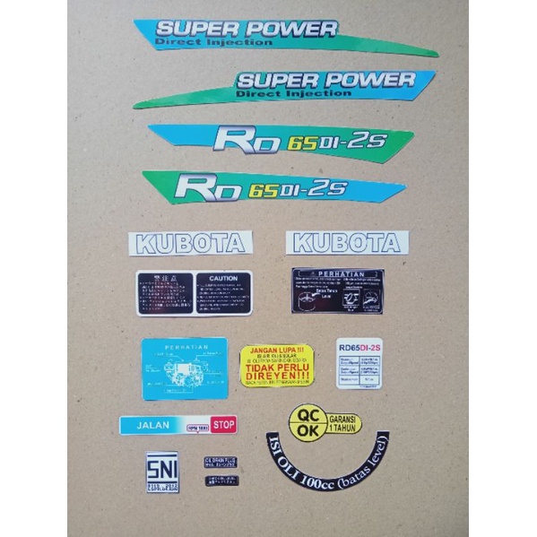 

stiker diesel Kubota 65S