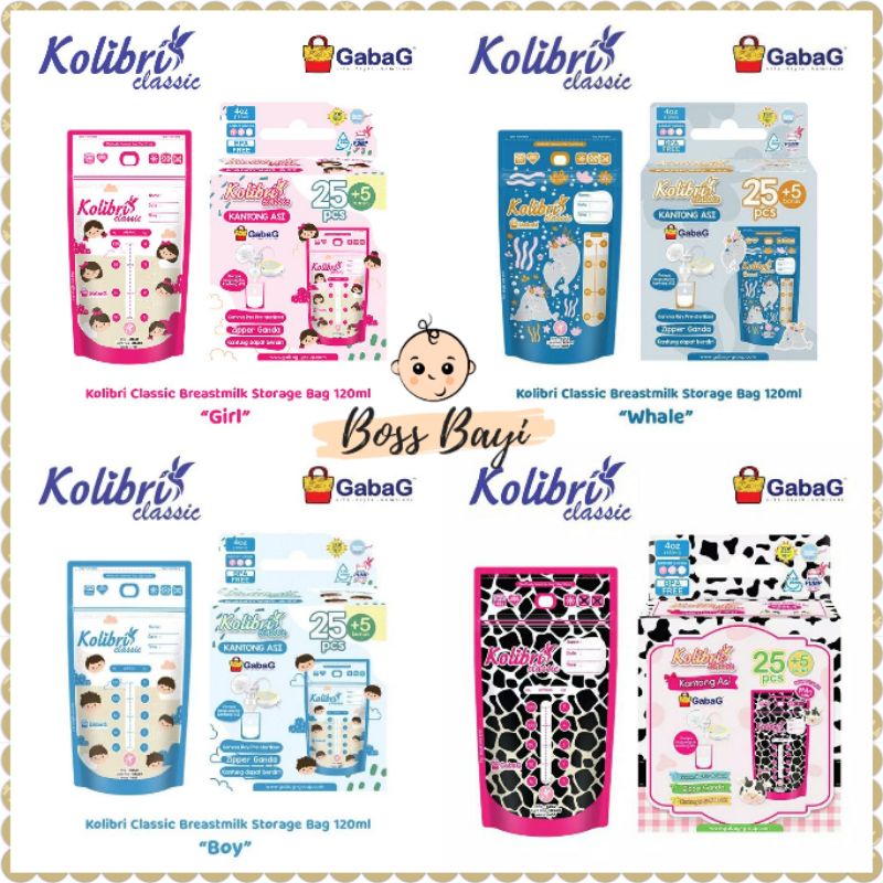 GABAG Kantong Asi Kolibri - Breastmilk Storage Bag 30pc/pack