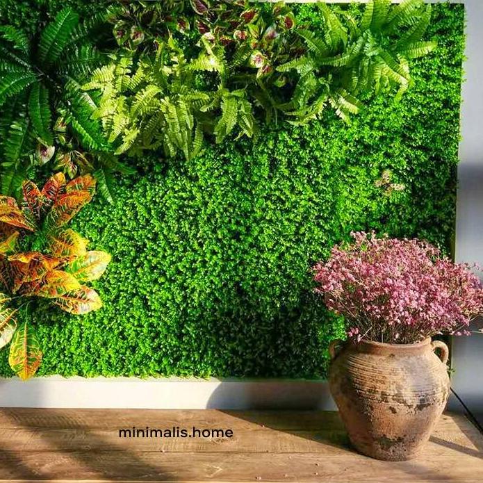 Rumput Dinding Sintetis Daun Hias Sintesis Dekorasi Dinding Artificial Rumput Plastik .