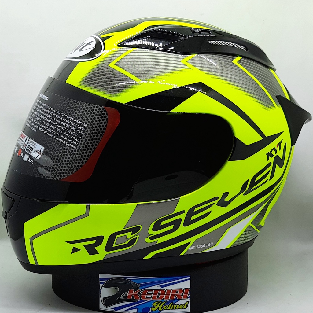 Helm KYT RC 7 SEVEN Seri 18 original rc7-Yellow dark visor