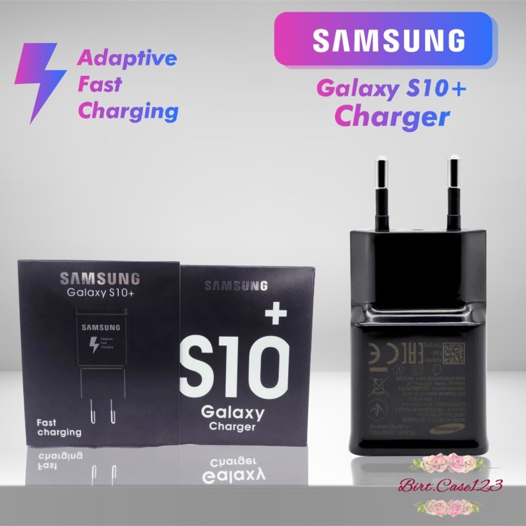 BM003 S10+ batok kepala adapter Cashan charger original Samsung 3A Fast charcing pengisian cepat BC2487