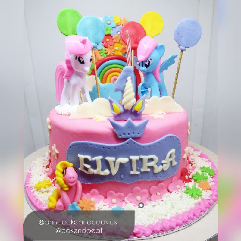 

cake little pony kue little pony full fondant