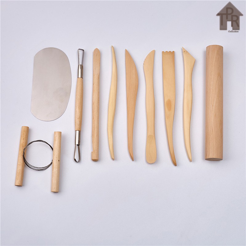 Butsir set / Alat ukir clay / Pottery tool / Modelling tools - 10pcs.