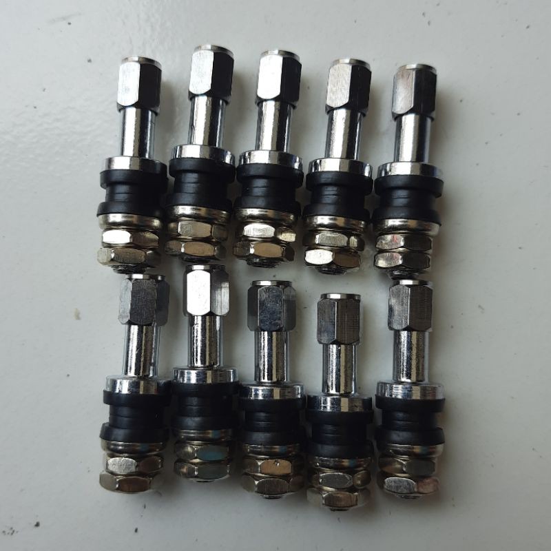 Dop tubles - Pentil tubeless - tubles Besi full besi panjang 4.5cm  motor dan mobil isi 10 biji