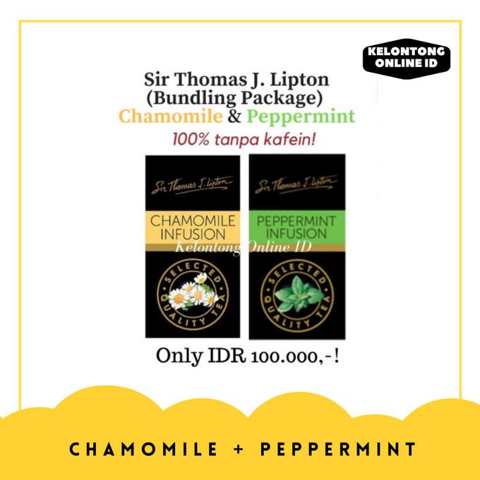 

(BISA COD) [Paket Hemat] Lipton Teh Celup Chamomile 25s + Peppermint 25s BERKUALITAS Kode 532