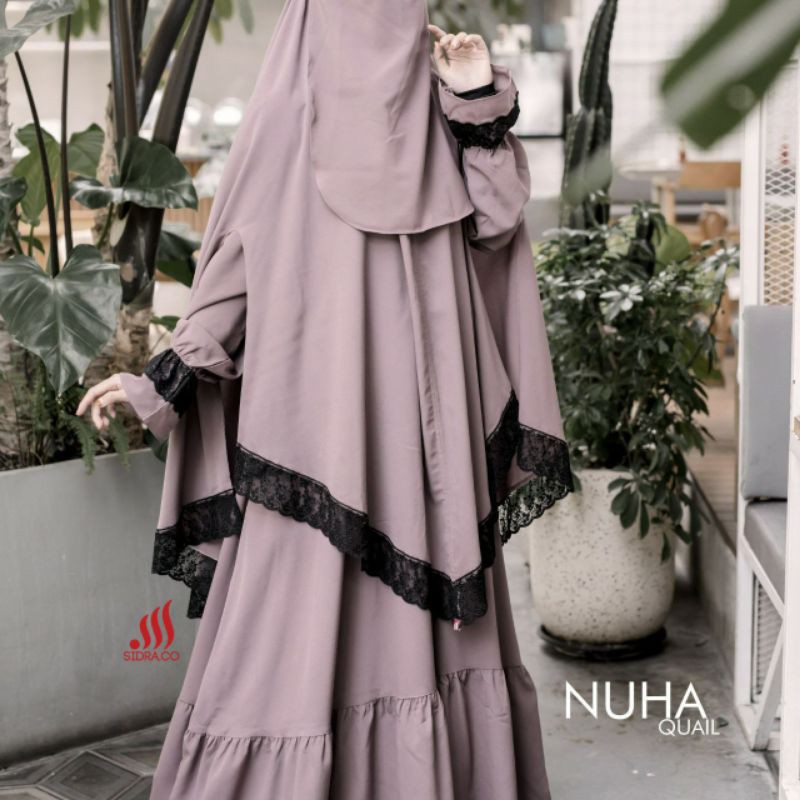 GAMIS SET NUHA | HIJAB SYARI POLOS SIDRA
