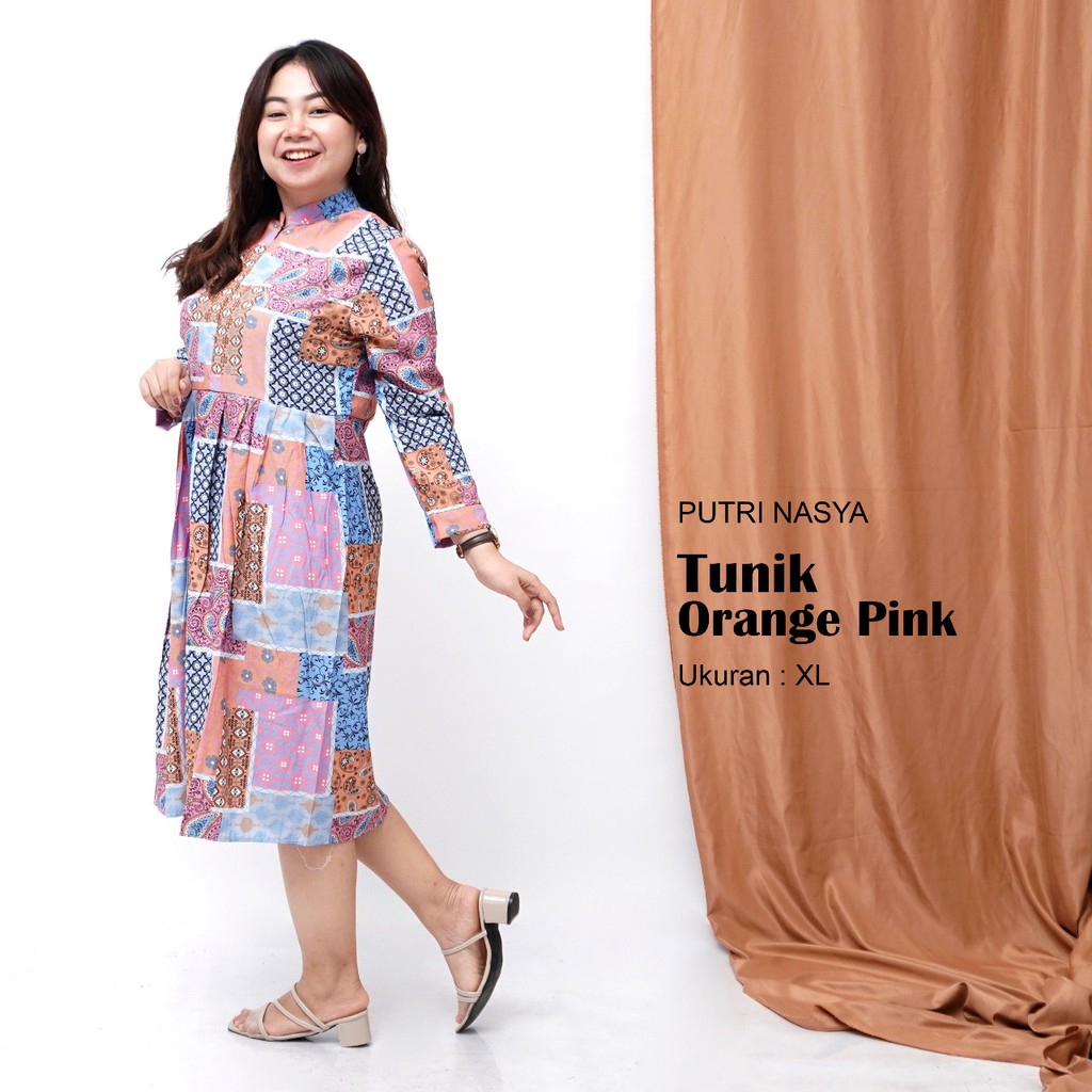 Tunik rayon big size long jumbo / atasan wanita big size / atasan tunik / tunik kerja / tunik motif