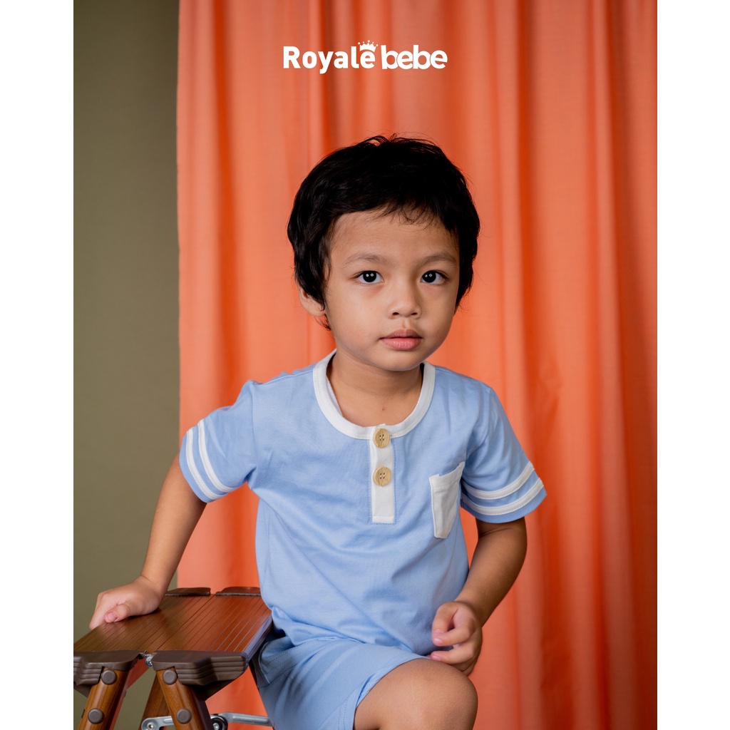 ROYALE BEBE JACKSON SET SETELAN ANAK BAJU PENDEK CELANA PENDEK SETELAN ANAK 1 - 3 TAHUN