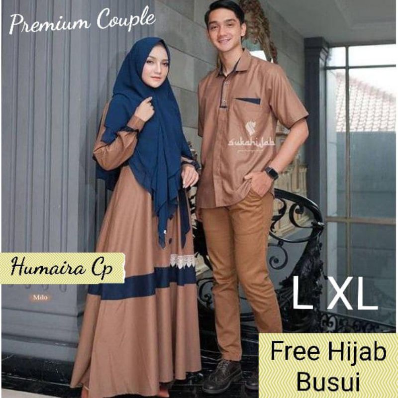 Baju Gamis Dress Couple Busui Koko Pasangan Kondangan Wanita Syari Pria Mama Papa Ayah Ibu Bunda Cow