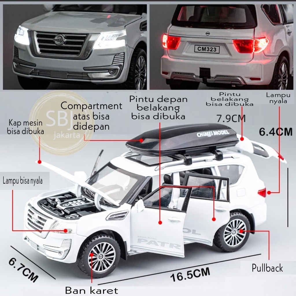 Diecast Miniatur Mobil NISSAN PATROL Skala 1:32 Metal Series