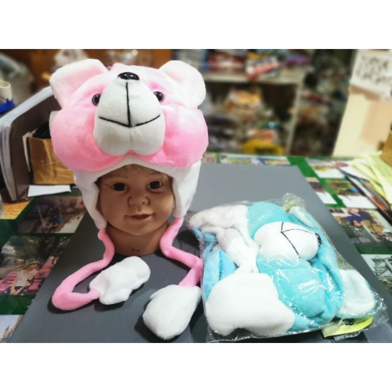 Topi bayi 6-12 bulan boneka beruang murah