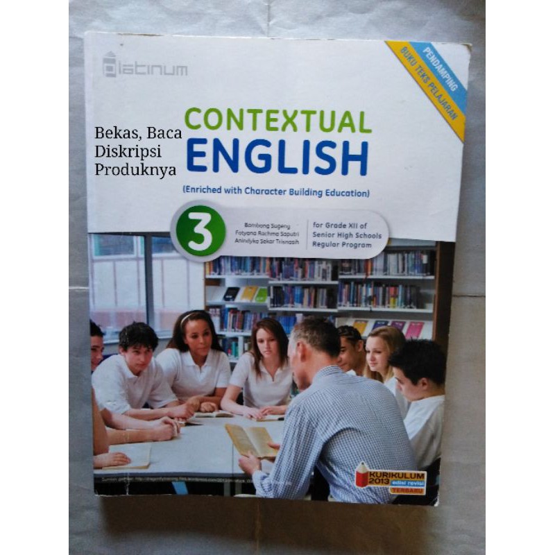Buku Contextual English Sma Kls Kelas Xii 3 Revisi Bahasa inggris Platinum Tiga Serangkai