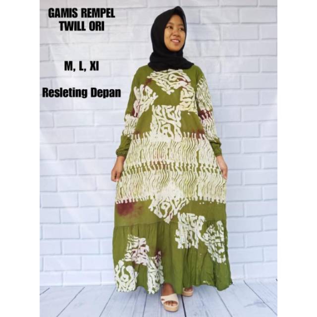 Gamis rempel twill ori