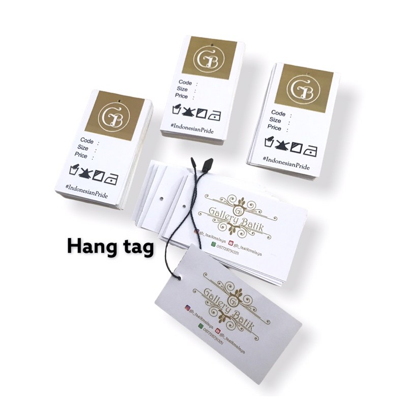 

HANGTAG LABEL BAJU 1 SISI 2 SISI MURAH