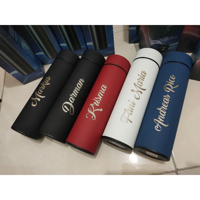 TUMBLER LED | TUMBLER BAHAN KARET | TUMBLER SUHU I FREE CUSTOM NAMA