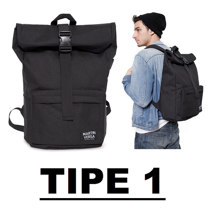 Hot Martin Versa Tas TR12 Ransel Pria Laptop USB Extender Kanvas Roll Top Hanya di shopee