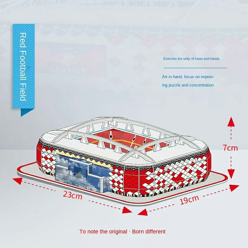 Mainan Edukasi Anak Puzzle 3D Miniatur DIY Jigsaw Part 4 Seri Arsitektur Dunia/ Lapangan Bola