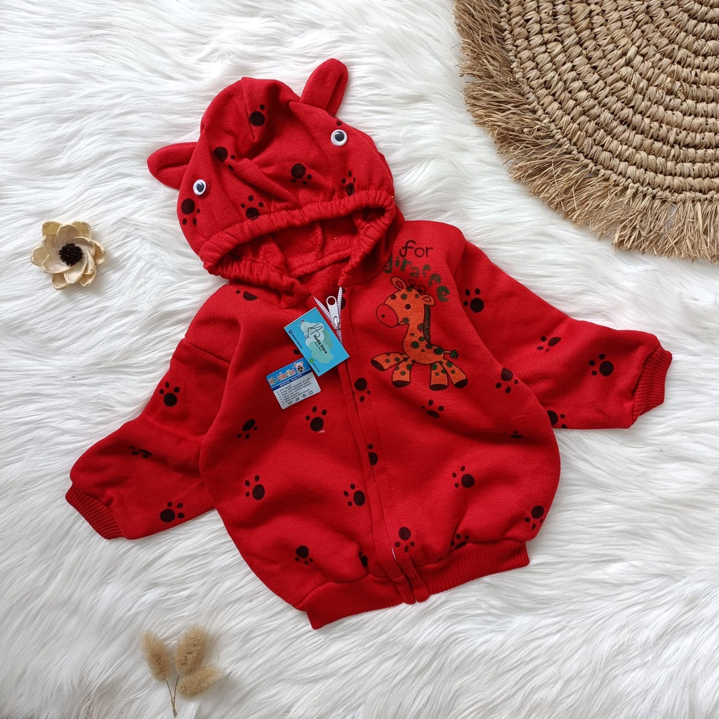 Jaket bayi motif girrafe 3-12 bulan