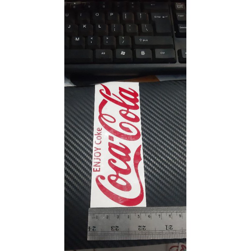 

STIKER CUTTING COCA COLA MERAH LOGRAM UK 20CM X 6,5CM
