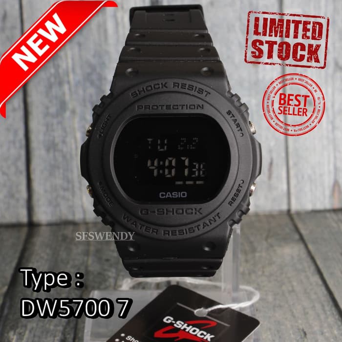 TERMURAH PALING LAKU     Jam tangan G Shock DW 5700 bb Full Black hitam digital Limited