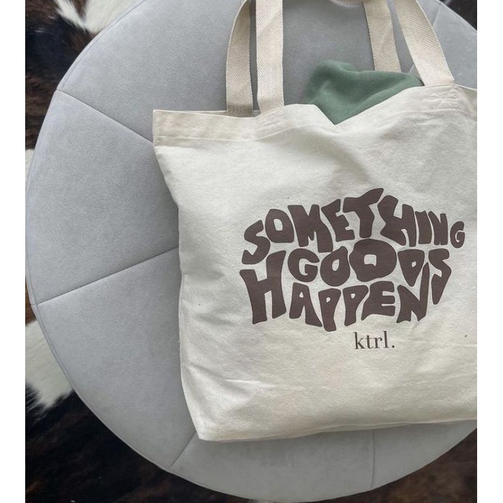 Totebag Ktrl Something Good (tulisan metal)