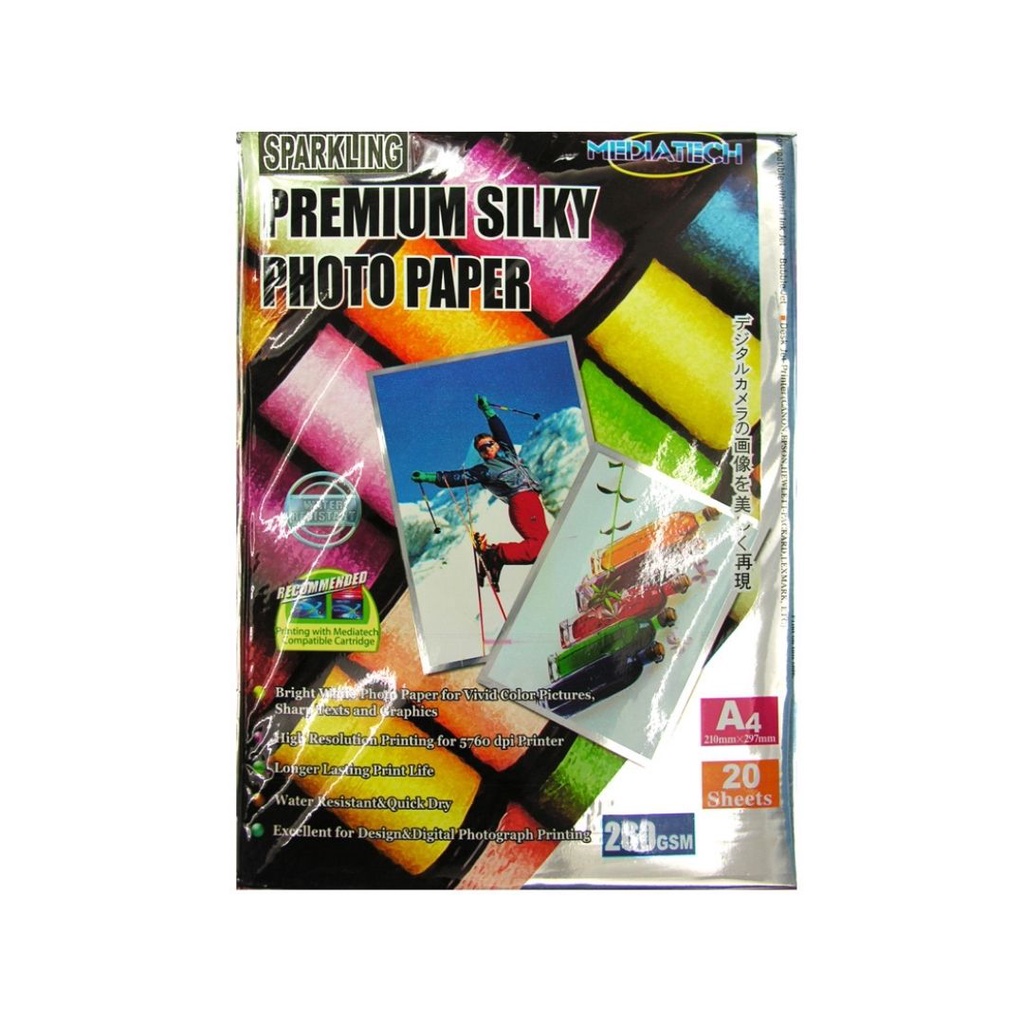 Mediatech Kertas Photo A4-260 GSM SPARKLING PP @ 20  - 31033