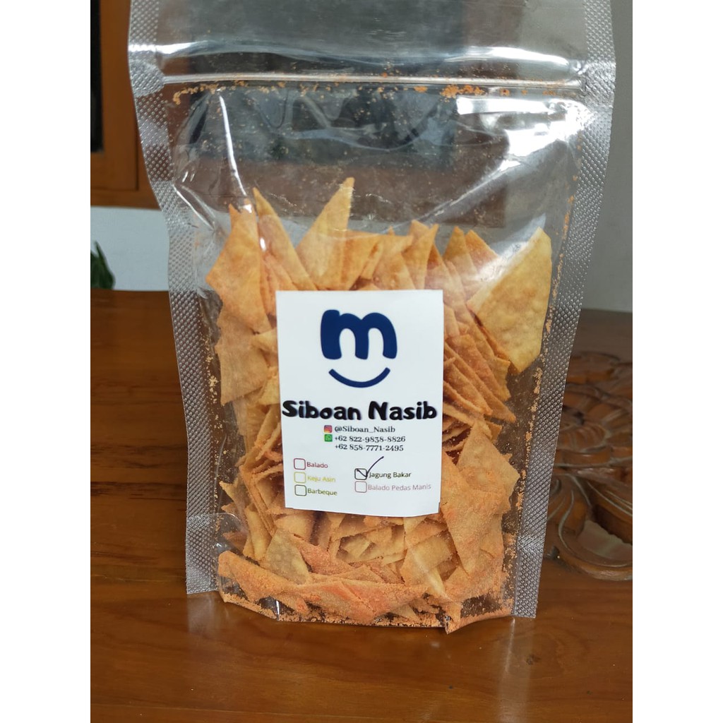

keripik pangsit varian Jagung Bakar