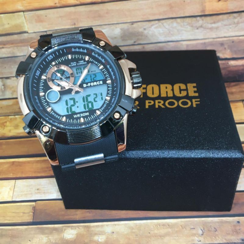 jam tangan Pria D-Force double time rantai DFDTRM008