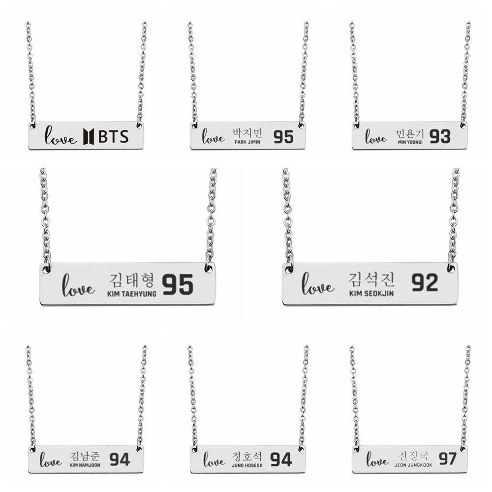 Kalung Nanas BTS ARMY Bangtan Boys Jewellery KPOP Tulisan Inggris