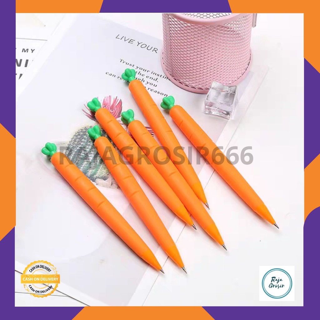 

pensil cetek mekanik wortel bentuk carrot pencil termurah alat tulis kantor perlengkapan sekolah COD