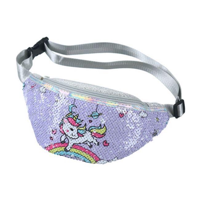 TAS SELEMPANG SEQUIN UNICORN / WAIST BAG SEQUIN UNICORN